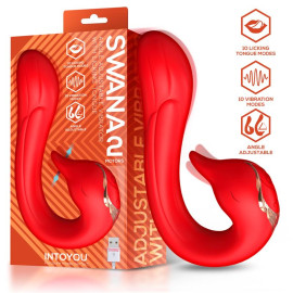 InToYou Swana Vibrator Licking Tongue with Angle Adjustable Red