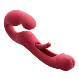 HoneyPlayBox Harmony Duo App-Controlled Strapless Strap-on Red