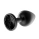 AfterDark Blackgem Metalic Butt Plug with Black Jewel Size S