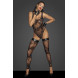 Noir Handmade F242 Tulle Body with Patterned Flock Embroidery