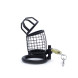 Kiotos Steel Chastity Cage Squares Black