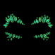 Ouch! Glow in the Dark Body Jewelry Stickers Face OU850GLO