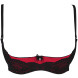 Axami Set V-9881 Bra, Garter Belt & String Black-Red